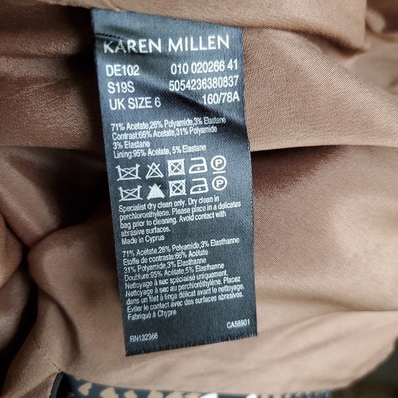 Karen Millen Snake Print Dress size 2 NWT - Picture 8 of 8